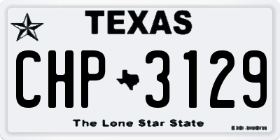 TX license plate CHP3129