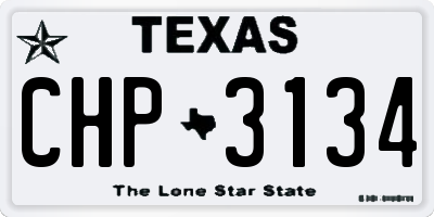 TX license plate CHP3134