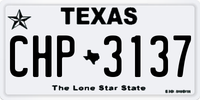 TX license plate CHP3137