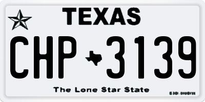 TX license plate CHP3139