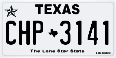 TX license plate CHP3141
