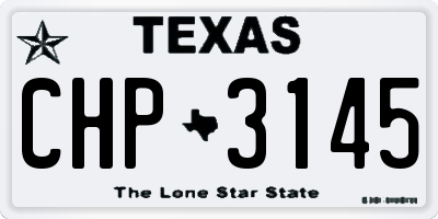 TX license plate CHP3145