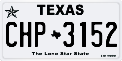 TX license plate CHP3152