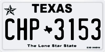 TX license plate CHP3153