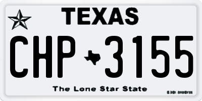 TX license plate CHP3155