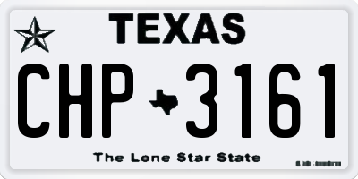 TX license plate CHP3161