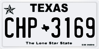 TX license plate CHP3169