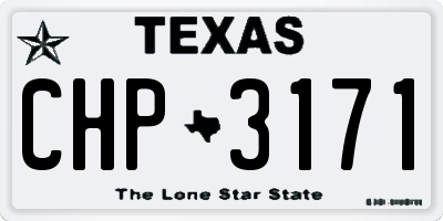 TX license plate CHP3171