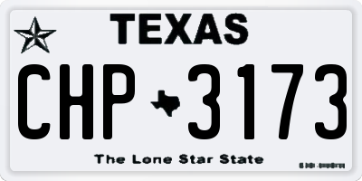TX license plate CHP3173