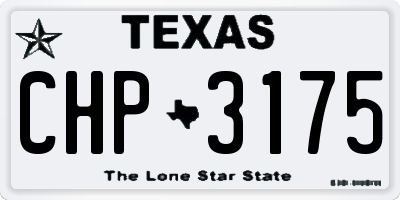 TX license plate CHP3175
