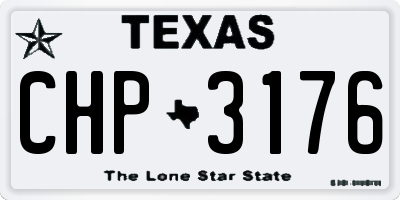 TX license plate CHP3176