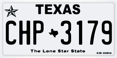 TX license plate CHP3179