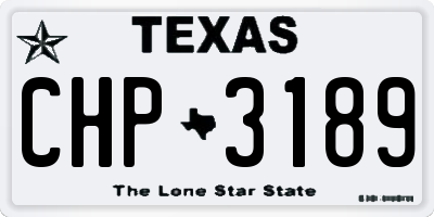 TX license plate CHP3189