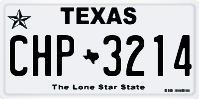 TX license plate CHP3214