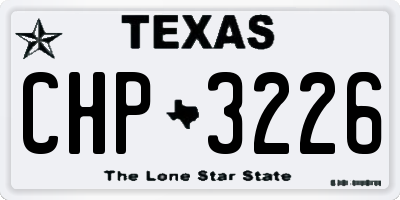 TX license plate CHP3226