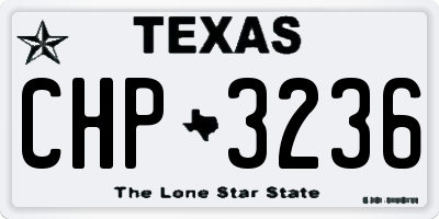 TX license plate CHP3236