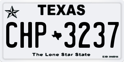 TX license plate CHP3237