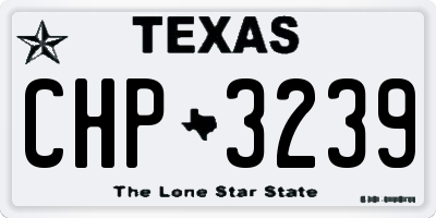 TX license plate CHP3239