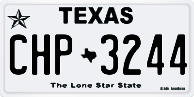 TX license plate CHP3244