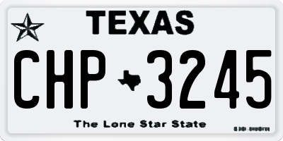 TX license plate CHP3245