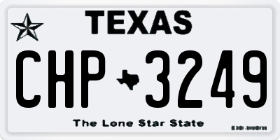 TX license plate CHP3249