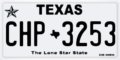 TX license plate CHP3253