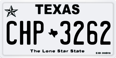 TX license plate CHP3262