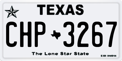 TX license plate CHP3267