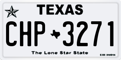 TX license plate CHP3271