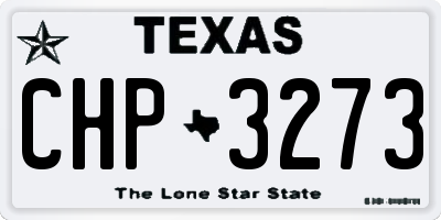 TX license plate CHP3273