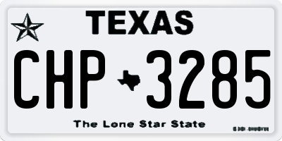 TX license plate CHP3285