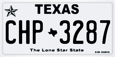 TX license plate CHP3287
