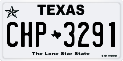 TX license plate CHP3291