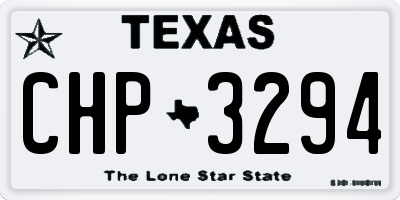 TX license plate CHP3294