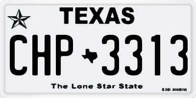 TX license plate CHP3313