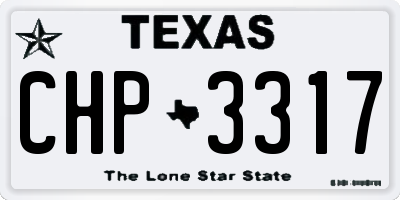 TX license plate CHP3317