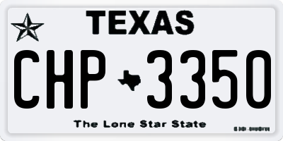 TX license plate CHP3350