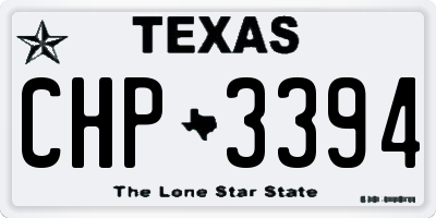 TX license plate CHP3394