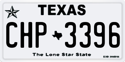 TX license plate CHP3396