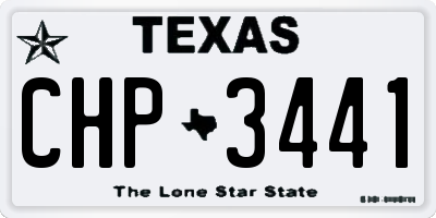 TX license plate CHP3441