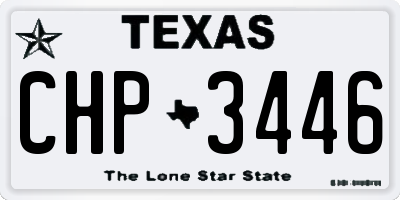 TX license plate CHP3446
