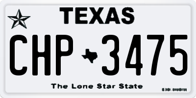 TX license plate CHP3475