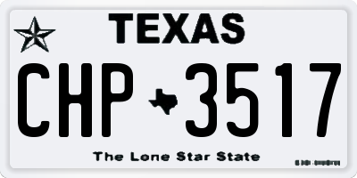 TX license plate CHP3517