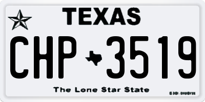 TX license plate CHP3519