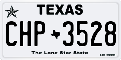 TX license plate CHP3528