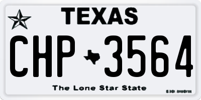 TX license plate CHP3564