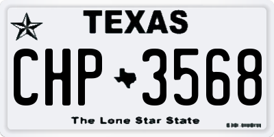 TX license plate CHP3568