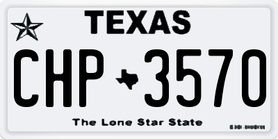TX license plate CHP3570
