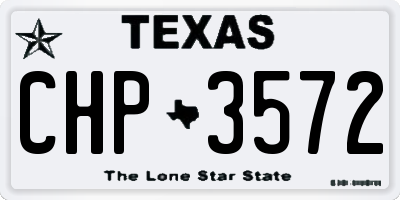 TX license plate CHP3572