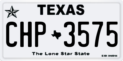 TX license plate CHP3575